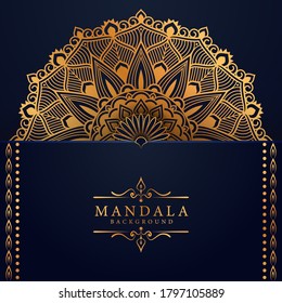 Luxury mandala background with golden arabesque pattern Arabic Islamic east style. Ramadan Style Decorative mandala. Mandala for print, poster, cover, brochure, flyer, banner