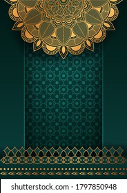 Luxury mandala background with golden arabesque pattern Arabic Islamic east style. Ramadan Style Decorative mandala. Mandala for print, poster, cover, brochure, flyer, banner