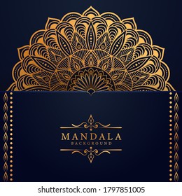 Luxury mandala background with golden arabesque pattern Arabic Islamic east style. Ramadan Style Decorative mandala. Mandala for print, poster, cover, brochure, flyer, banner