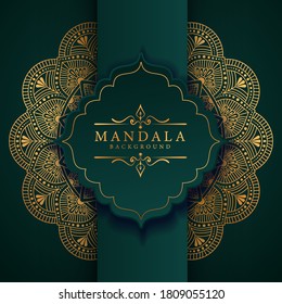 Luxury mandala background with golden arabesque pattern Arabic Islamic east style. Ramadan Style Decorative mandala. Mandala for print, poster, cover, brochure, flyer, banner