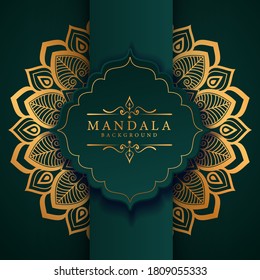 Luxury mandala background with golden arabesque pattern Arabic Islamic east style. Ramadan Style Decorative mandala. Mandala for print, poster, cover, brochure, flyer, banner