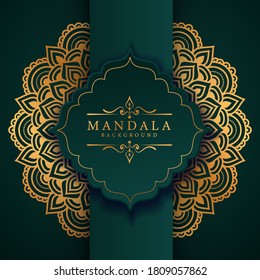 Luxury mandala background with golden arabesque pattern Arabic Islamic east style. Ramadan Style Decorative mandala. Mandala for print, poster, cover, brochure, flyer, banner