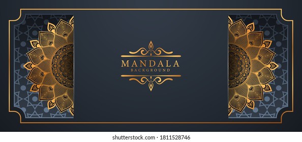 Luxury mandala background with golden arabesque pattern Arabic Islamic east style. Ramadan Style Decorative mandala. Mandala for print, poster, cover, brochure, flyer, banner