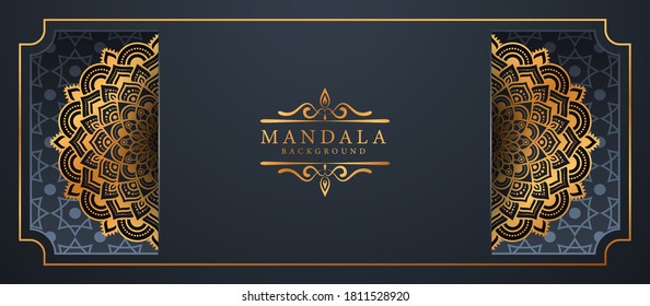 Luxury mandala background with golden arabesque pattern Arabic Islamic east style. Ramadan Style Decorative mandala. Mandala for print, poster, cover, brochure, flyer, banner