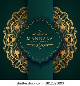 Luxury mandala background with golden arabesque pattern Arabic Islamic east style. Ramadan Style Decorative mandala. Mandala for print, poster, cover, brochure, flyer, banner