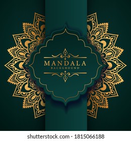 Luxury mandala background with golden arabesque pattern Arabic Islamic east style. Ramadan Style Decorative mandala. Mandala for print, poster, cover, brochure, flyer, banner