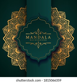 Luxury mandala background with golden arabesque pattern Arabic Islamic east style. Ramadan Style Decorative mandala. Mandala for print, poster, cover, brochure, flyer, banner