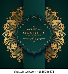Luxury mandala background with golden arabesque pattern Arabic Islamic east style. Ramadan Style Decorative mandala. Mandala for print, poster, cover, brochure, flyer, banner