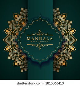 Luxury mandala background with golden arabesque pattern Arabic Islamic east style. Ramadan Style Decorative mandala. Mandala for print, poster, cover, brochure, flyer, banner