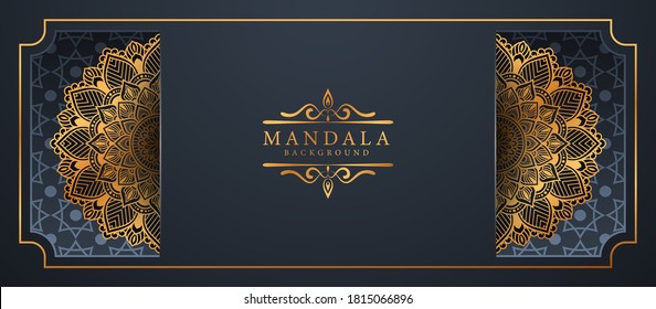 Luxury mandala background with golden arabesque pattern Arabic Islamic east style. Ramadan Style Decorative mandala. Mandala for print, poster, cover, brochure, flyer, banner