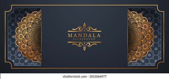 Luxury mandala background with golden arabesque pattern Arabic Islamic east style. Ramadan Style Decorative mandala. Mandala for print, poster, cover, brochure, flyer, banner