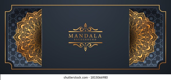 Luxury mandala background with golden arabesque pattern Arabic Islamic east style. Ramadan Style Decorative mandala. Mandala for print, poster, cover, brochure, flyer, banner