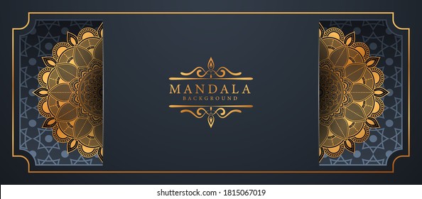 Luxury mandala background with golden arabesque pattern Arabic Islamic east style. Ramadan Style Decorative mandala. Mandala for print, poster, cover, brochure, flyer, banner
