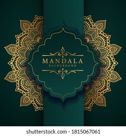 Luxury mandala background with golden arabesque pattern Arabic Islamic east style. Ramadan Style Decorative mandala. Mandala for print, poster, cover, brochure, flyer, banner