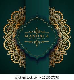 Luxury mandala background with golden arabesque pattern Arabic Islamic east style. Ramadan Style Decorative mandala. Mandala for print, poster, cover, brochure, flyer, banner