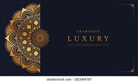 Luxury Mandala Background With Golden Arabesque Pattern Arabic Islamic east style