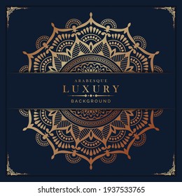 Luxury Mandala Background With Golden Arabesque Pattern Arabic Islamic East Style
