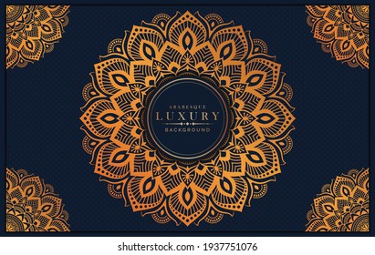 Luxury Mandala Background With Golden Arabesque Pattern Arabic Islamic East Style