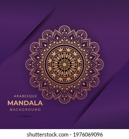 Luxury mandala background with golden arabesque pattern Arabic Islamic east style