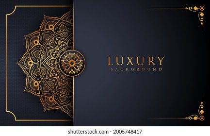 Luxury mandala background with golden arabesque pattern Arabic Islamic east style. decorative mandala for print, poster, cover, brochure, flyer, banner.