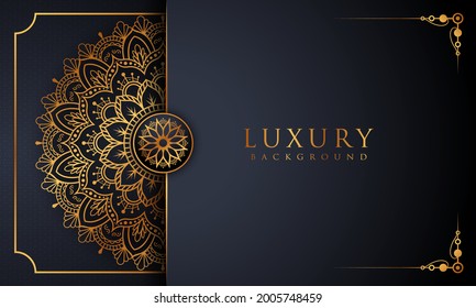 Luxury mandala background with golden arabesque pattern Arabic Islamic east style. decorative mandala for print, poster, cover, brochure, flyer, banner.
