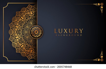 Luxury mandala background with golden arabesque pattern Arabic Islamic east style. decorative mandala for print, poster, cover, brochure, flyer, banner.