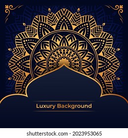 luxury mandala background with golden arabesque pattern. arabic Islamic east style.