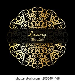 Luxury mandala background with golden arabesque pattern arabic islamic east style