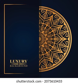 Luxury mandala background with golden arabesque pattern arabic islamic east style .decorative mandala for print, book cover, banner design, business card greeting card, and poster design