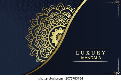 Luxury mandala background with golden arabesque pattern arabic islamic east style.decorative mandala for print, poster, cover, brochure, flyer, banner.