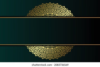 Luxury mandala background with golden arabesque pattern arabic islamic east style