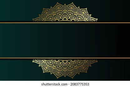 Luxury mandala background with golden arabesque pattern arabic islamic east style