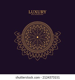 Luxury mandala background with golden arabesque pattern arabic islamic east style for vector in illustration