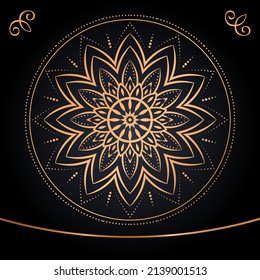 Luxury mandala background with golden arabesque pattern Arabic Islamic east style