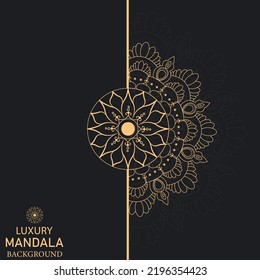 Luxury Mandala Background With Golden Arabesque Pattern Arabic Islamic East Style