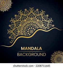 Luxury Mandala Background With Golden Arabesque Pattern.