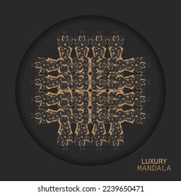 Luxury mandala background with golden arabesque pattern Arabic Islamic east style. Ramadan Style Decorative mandala. Mandala for print, cover poster, brochure, flyer, banner and etc