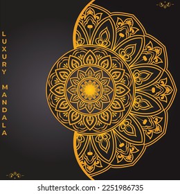 Luxury mandala background with golden arabesque pattern arabic islamic east style.decorative mandala for print, poster, cover, brochure, flyer, banner
