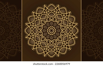 Luxury mandala background with golden arabesque pattern Arabic Islamic east style. Decorative mandala for print, poster, cover, brochure, flyer