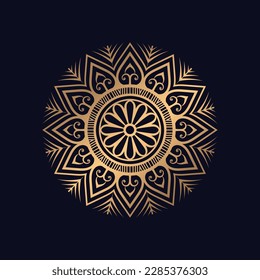 Luxury mandala background with golden arabesque background