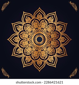 Luxury mandala background with golden arabesque pattern Arabic Islamic east style. Ramadan Style Decorative mandala. Mandala for print, poster, cover, brochure, flyer, banner