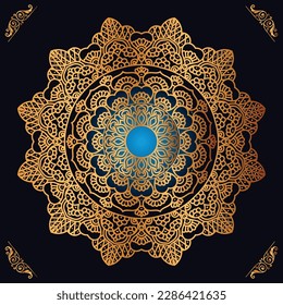 Luxury mandala background with golden arabesque pattern Arabic Islamic east style. Ramadan Style Decorative mandala. Mandala for print, poster, cover, brochure, flyer, banner