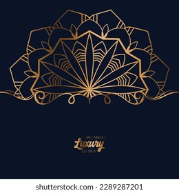 Luxury mandala background with golden arabesque pattern	
