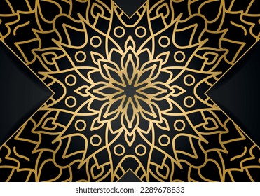 Luxury mandala background with golden arabesque pattern Arabic Islamic east style. Ramadan Style Decorative mandala. Mandala for print