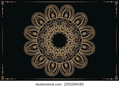 Luxury mandala background with golden arabesque pattern Arabic Islamic east style. Ramadan Style Decorative mandala. Mandala for print, poster, cover, brochure, flyer, banner