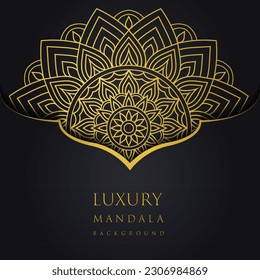 Luxury mandala background with golden arabesque pattern arabic islamic east style.decorative mandala for print, poster, cover, brochure, flyer, book cover.