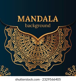 Luxury mandala background with golden arabesque pattern Arabic Islamic east style. Ramadan Style Decorative mandala. Mandala for print, poster, cover,