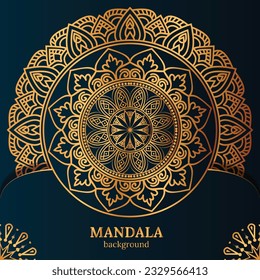 Luxury mandala background with golden arabesque pattern Arabic Islamic east style. Ramadan Style Decorative mandala. Mandala for print, poster, cover,