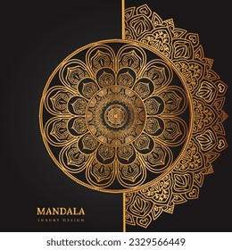 Luxury mandala background with golden arabesque pattern Arabic Islamic east style. Ramadan Style Decorative mandala. Mandala for print, poster, cover,