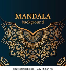 Luxury mandala background with golden arabesque pattern Arabic Islamic east style. Ramadan Style Decorative mandala. Mandala for print, poster, cover,